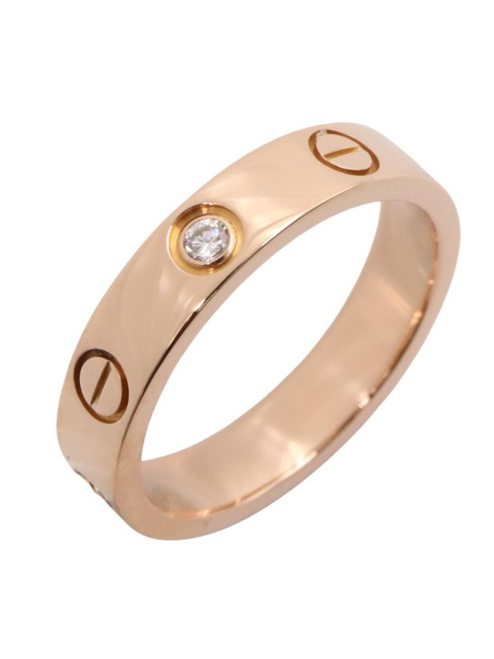 Cartier Ring Mini Love 18k Pink Gold Diamond